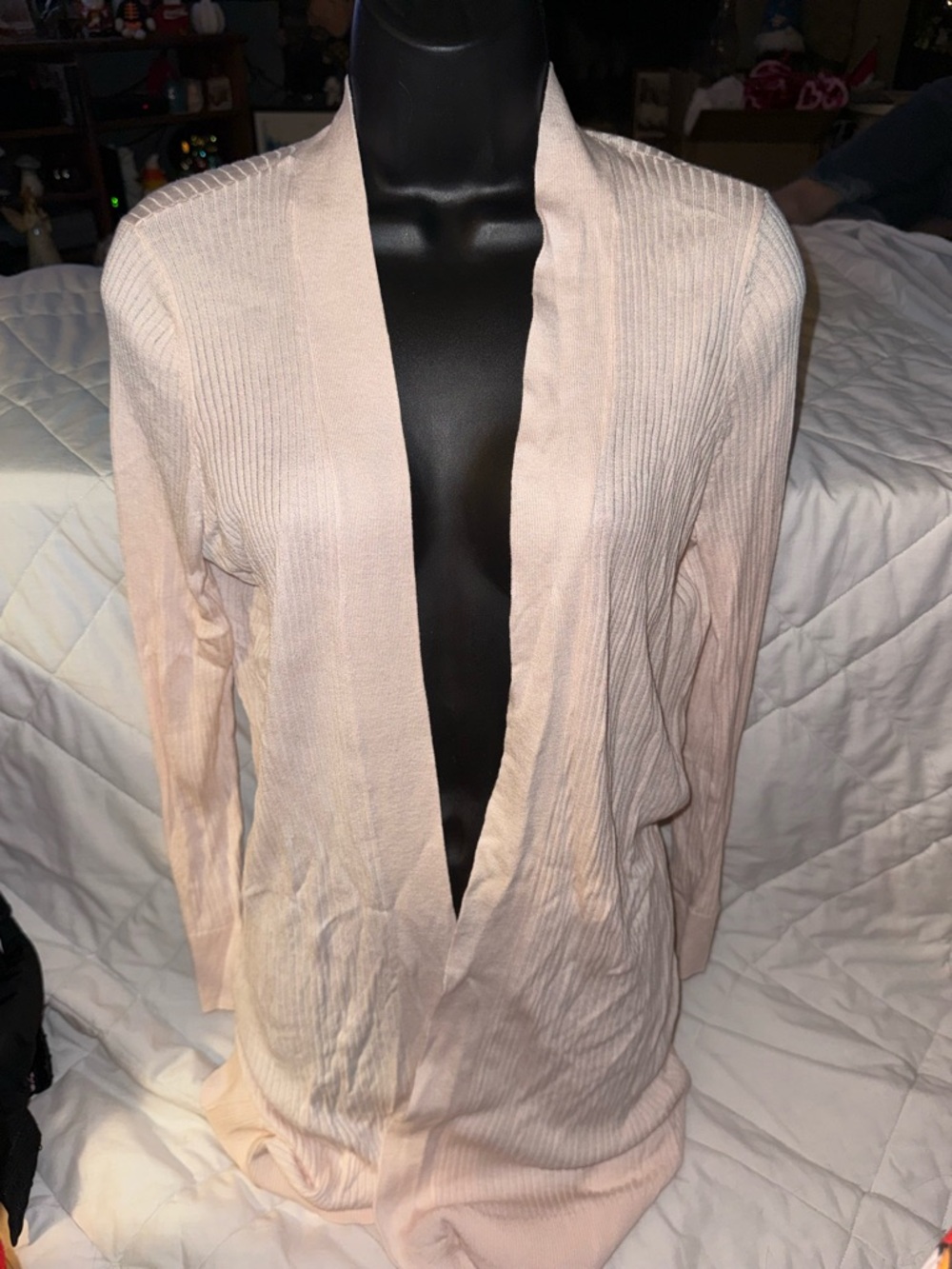 LOFT Open Front Knit Longline Cardigan Sweater